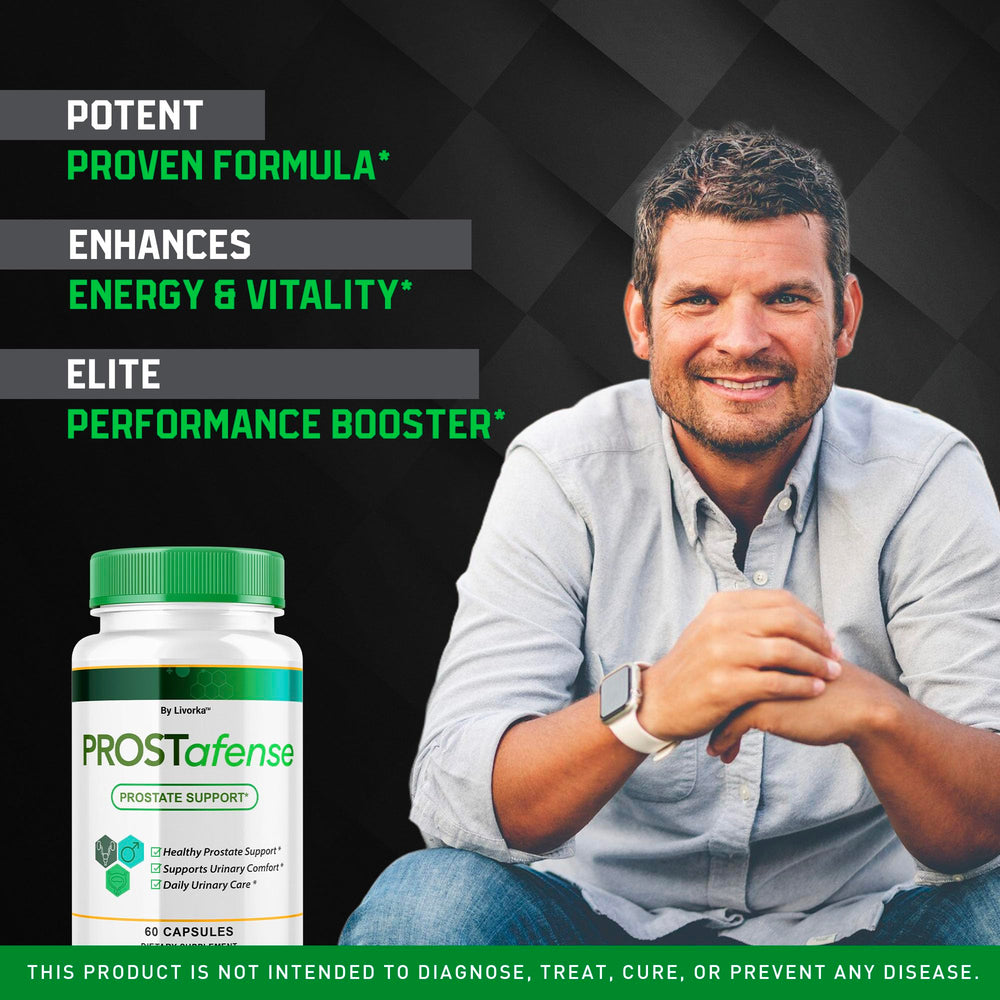 LIVORKA Prostafense capsules close-up reveal smooth coating for easy swallowing.