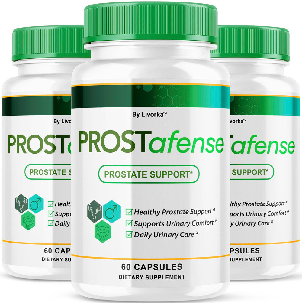 LIVORKA Prostafense pills bottle on a clean surface suggesting daily wellness