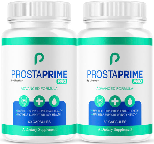 LIVORKA ProstaPrime Pro capsules bottle front view for daily prostate wellness support