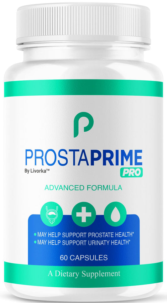 LIVORKA ProstaPrime Pro capsules bottle for daily wellness support.