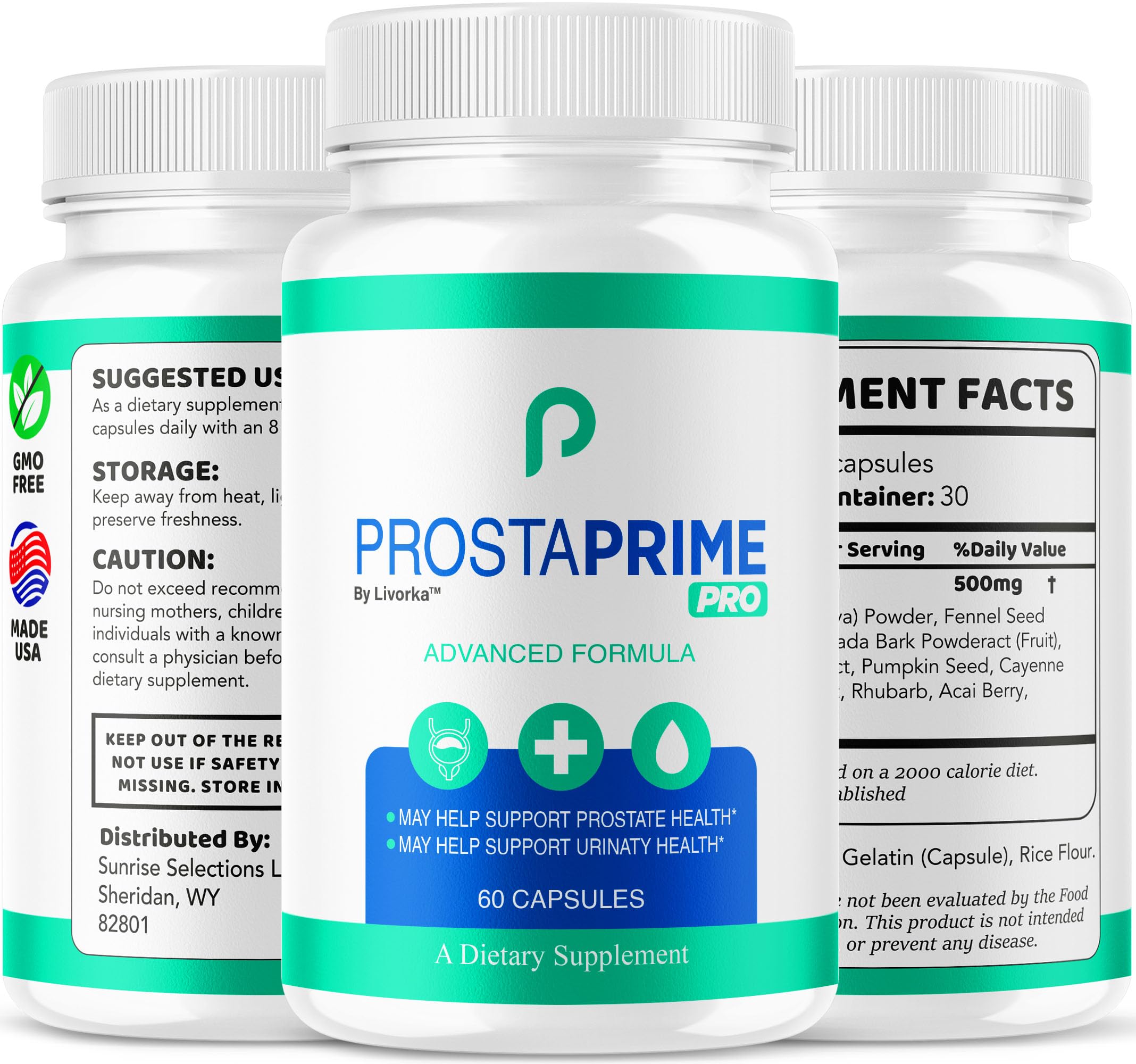 Close view of LIVORKA ProstaPrime Pro capsule texture.