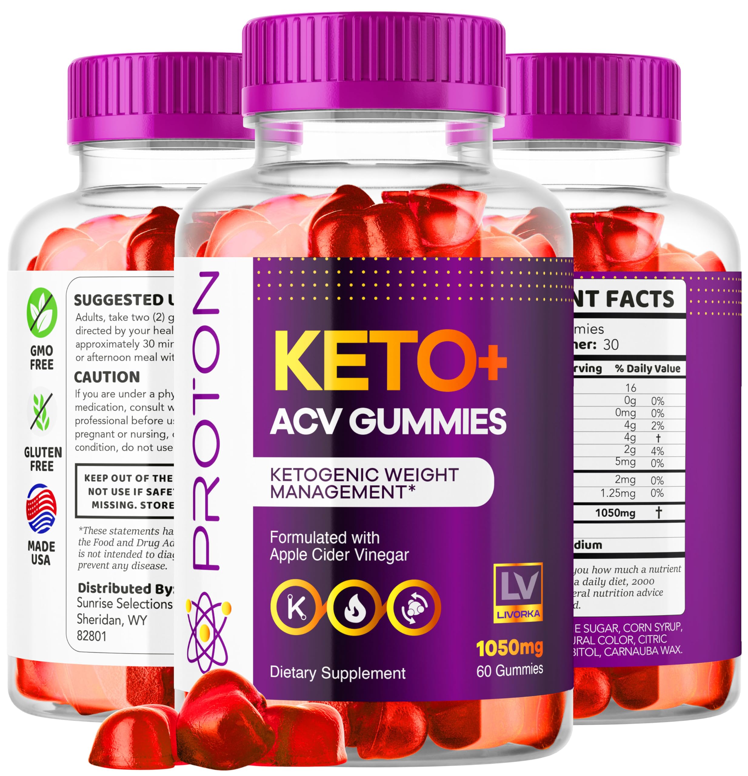 LIVORKA Proton Keto ACV Gummies in hand for convenient lifestyle snacking