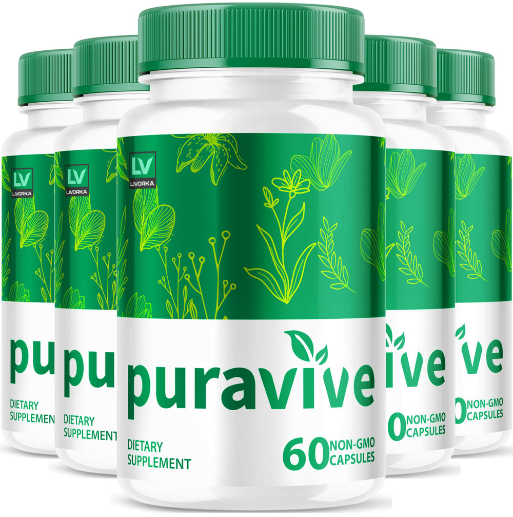 Livorka Puravive bottle front showing branding and easy daily-use capsules.
