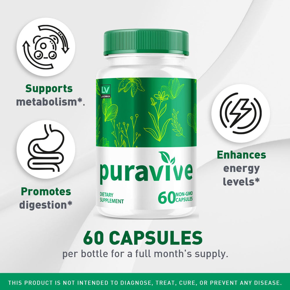 Livorka Puravive capsules close-up highlighting smooth texture for intake.