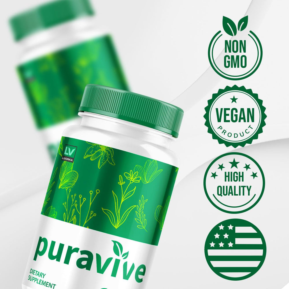 Livorka Puravive capsules dispense demonstration for quick dosing.