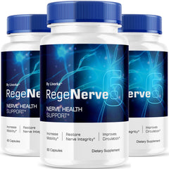 LIVORKA RegeNerve 6 bottle front promotes daily wellness support