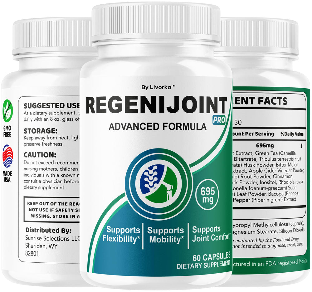 RegeniJoint packaging displayed on a shelf for a monthly supply.