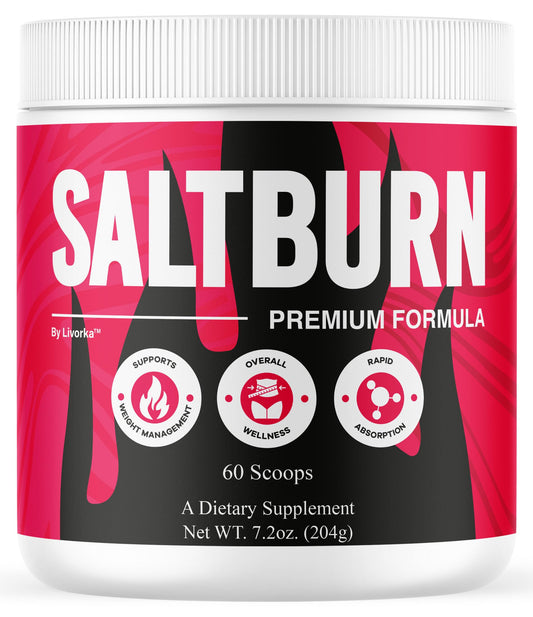 LIVORKA SaltBurn Powder bottle front for daily wellness routine