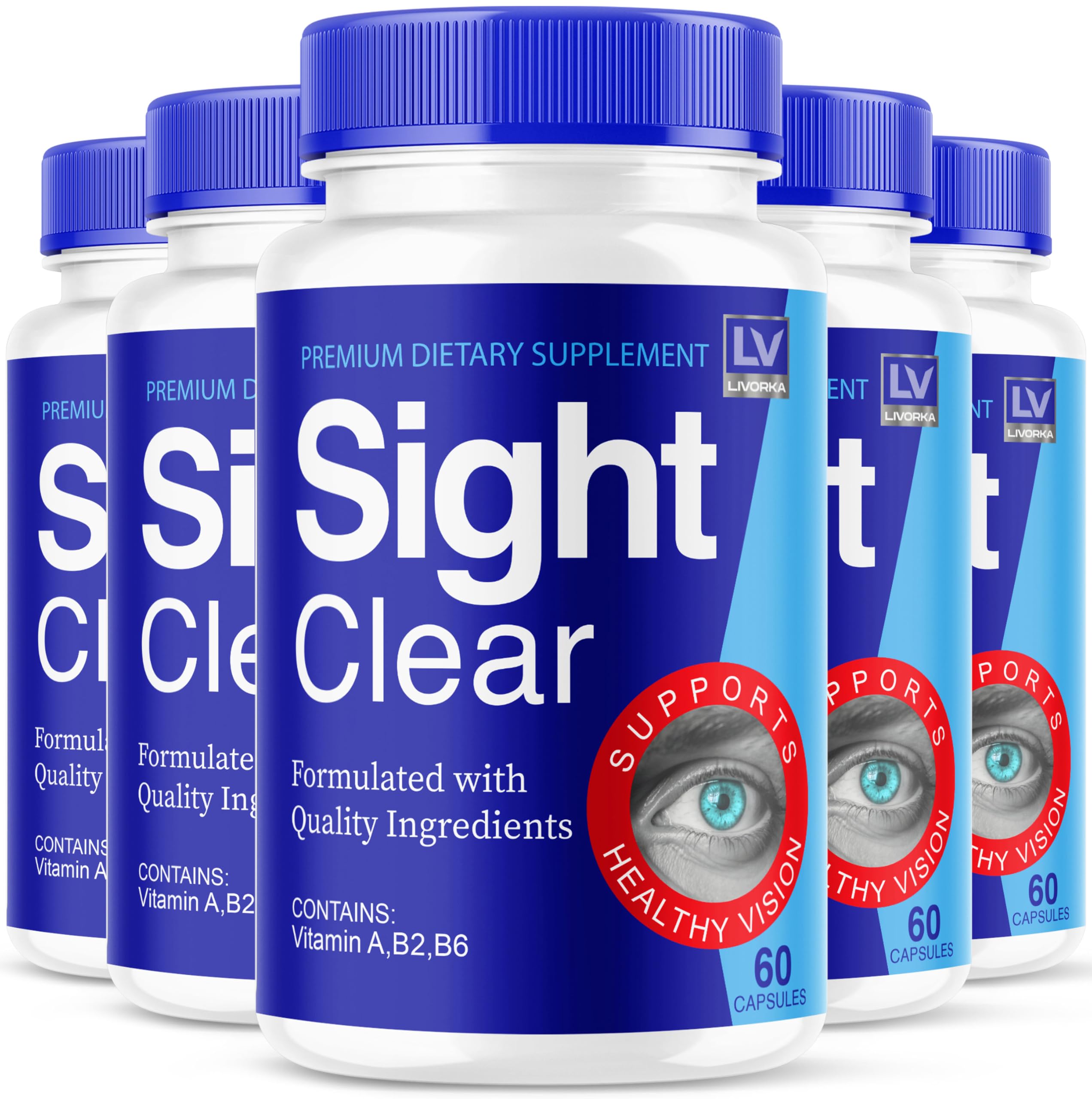 LIVORKA Sight Clear bottle shows a five-month supply for consistent daily use