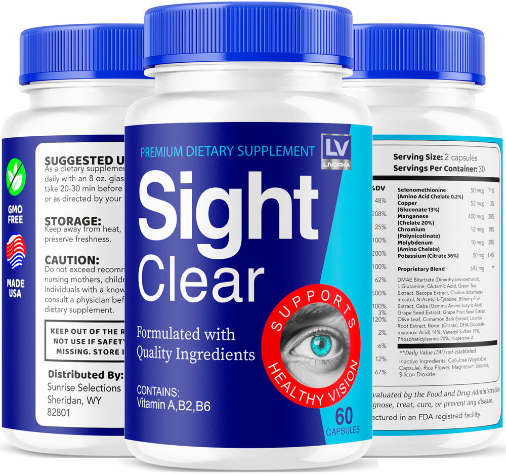 LIVORKA Sight Clear logo and packaging convey trust and quality