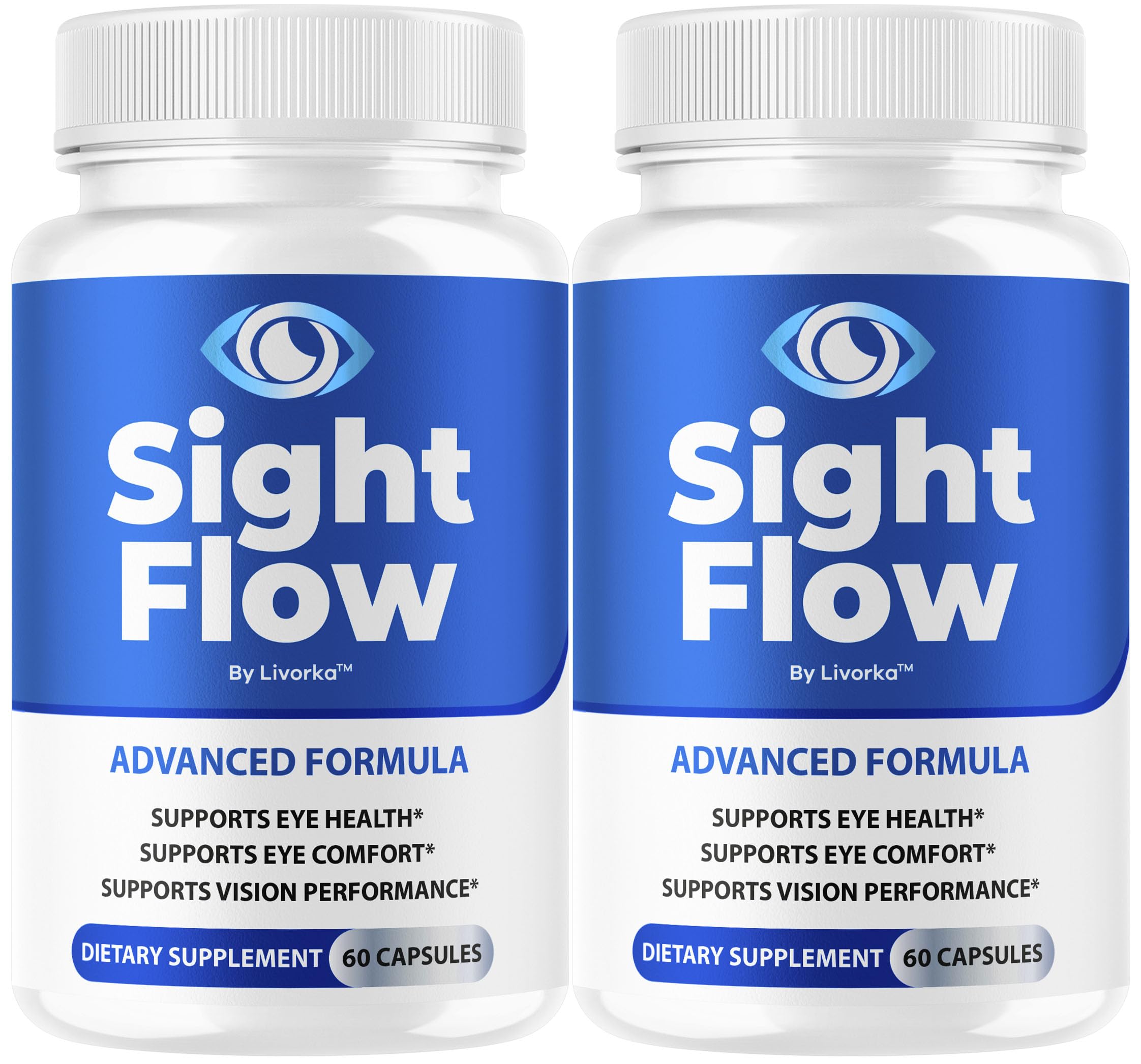 LIVORKA Sight Flow Eye Capsules bottle for daily eye support.