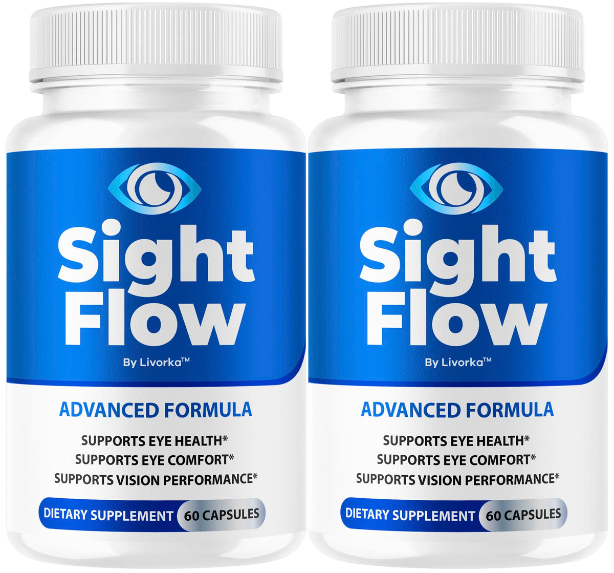 LIVORKA Sight Flow Eye Capsules bottle for daily eye support.