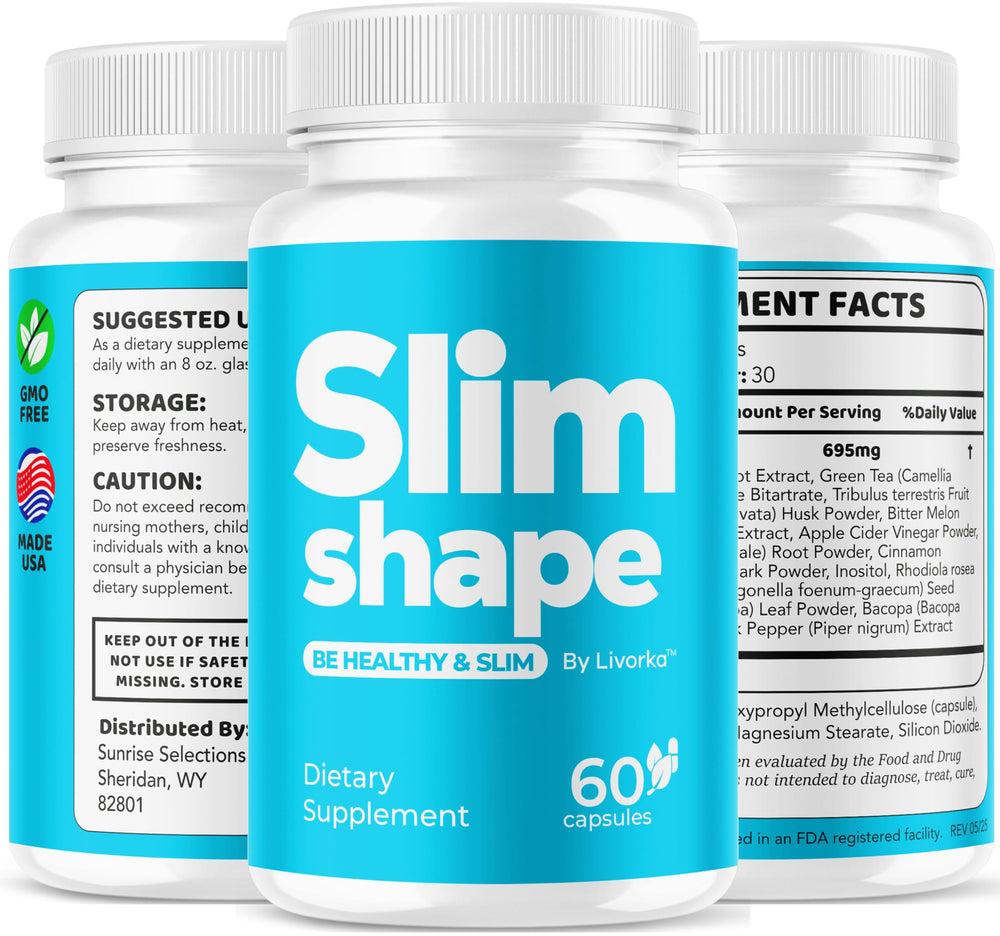 LIVORKA SlimShape outer box close-up highlighting premium natural formula