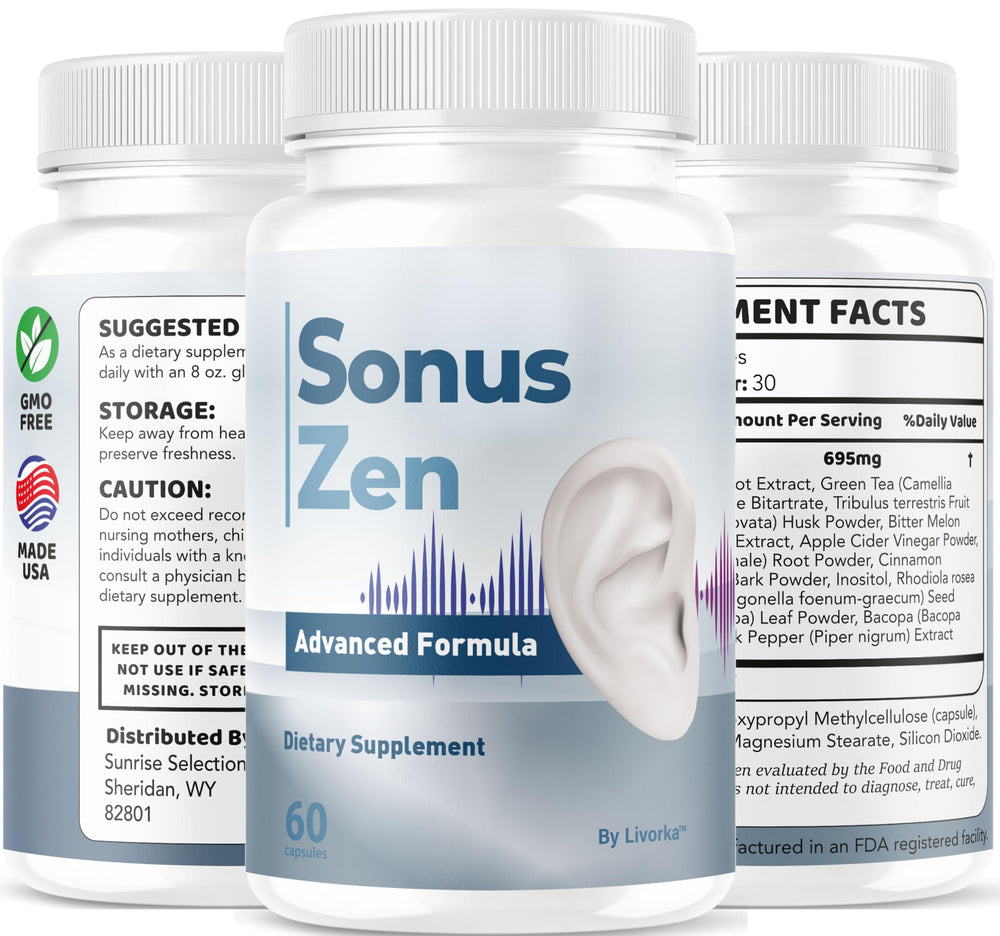LIVORKA SonusZen package on a shelf suggesting daily wellness routine
