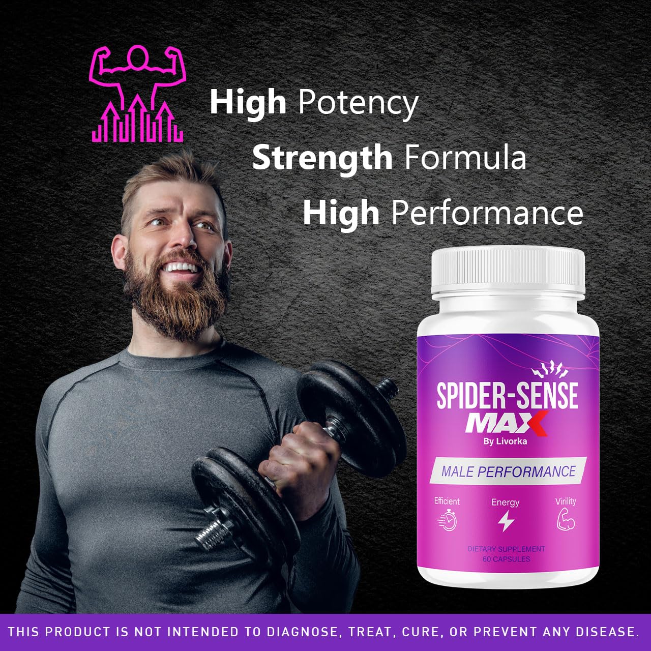 LIVORKA Spider Sense Max capsules close-up for easy daily dosing.