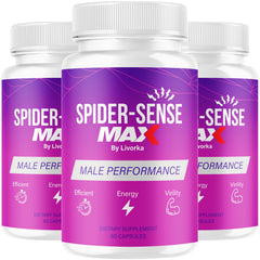 LIVORKA Spider Sense Max pills bottle front showing premium daily energy packaging