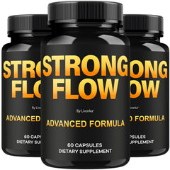 LIVORKA Strong Flow bottle-front showcasing the 3-pack for daily wellness.
