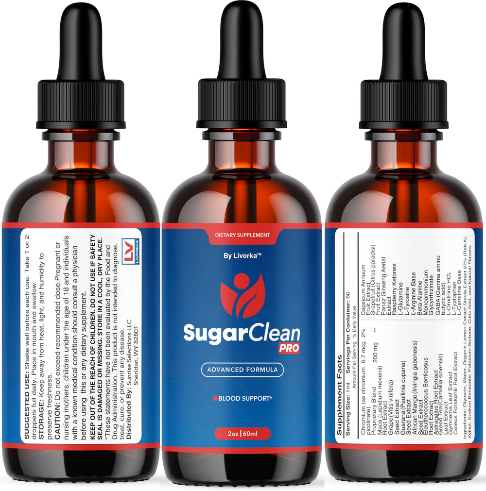Livorka Sugar Clean Pro Drops box on counter for easy daily reference