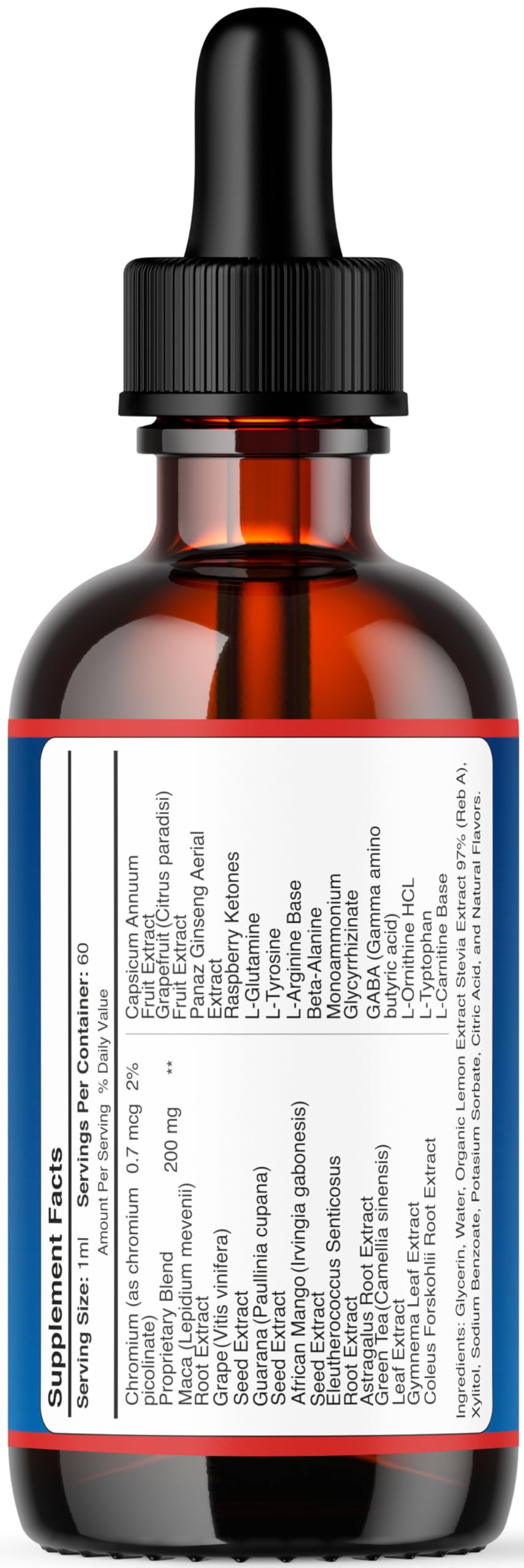 Livorka Sugar Clean Pro Drops ingredients panel highlighting natural formula