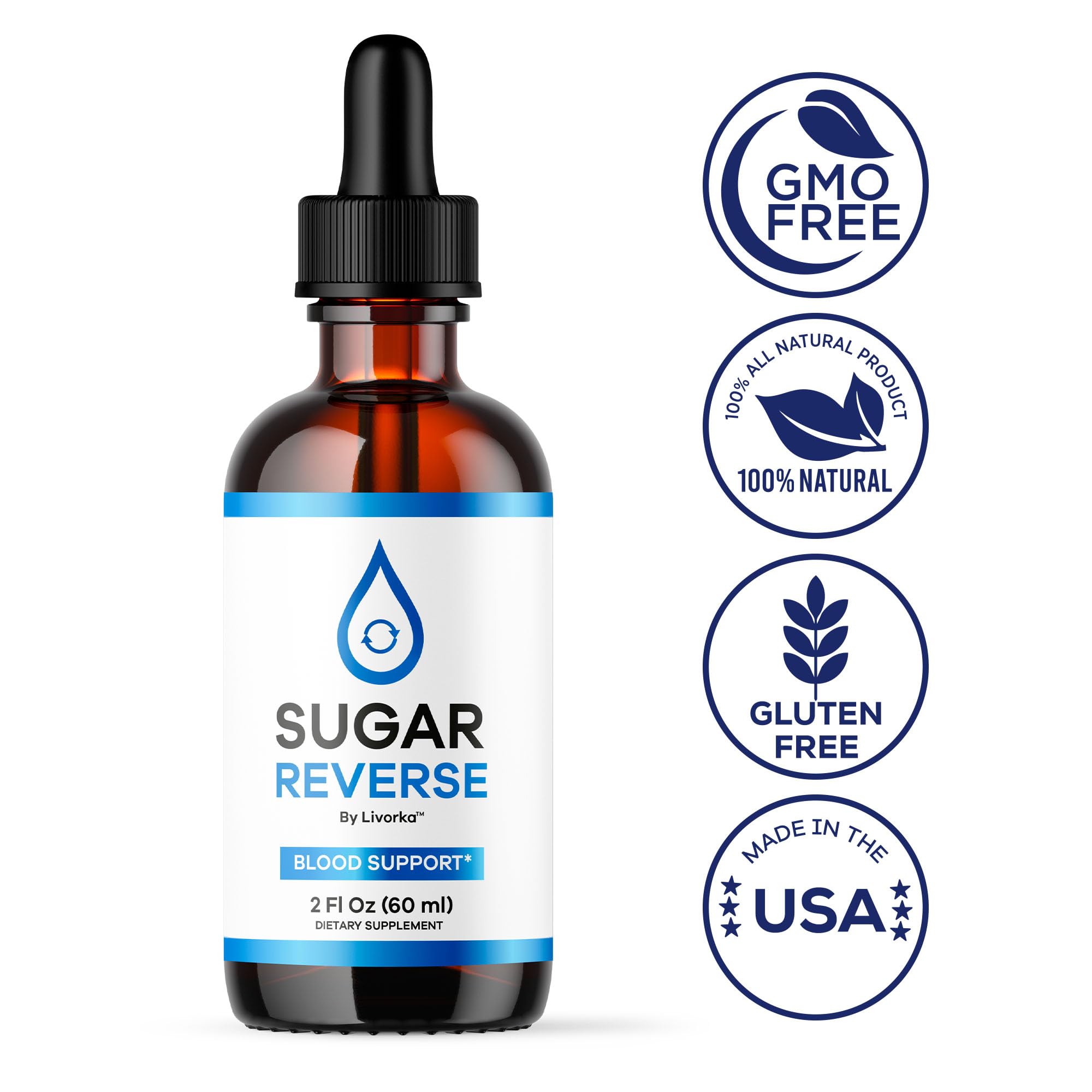 LIVORKA Sugar Reverse ingredients graphic outlines key components.