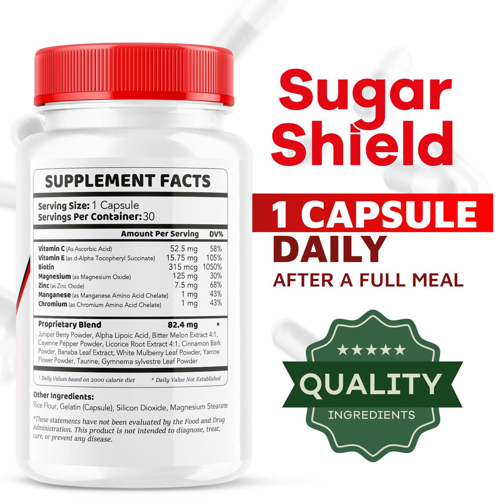 LIVORKA Sugar Shield capsules pack displays compact all-natural formula.
