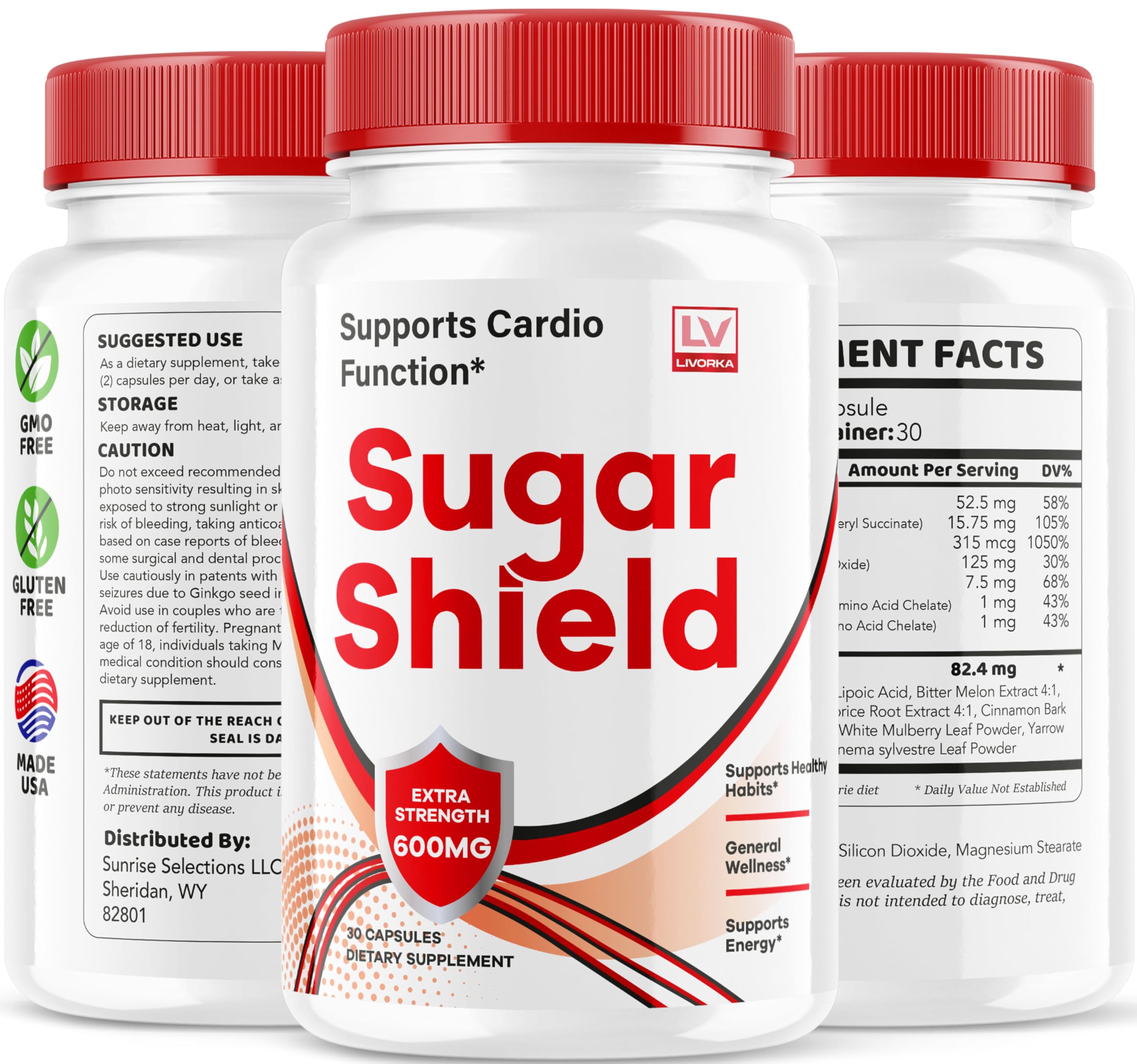LIVORKA Sugar Shield packaging side view suggests long-term daily use