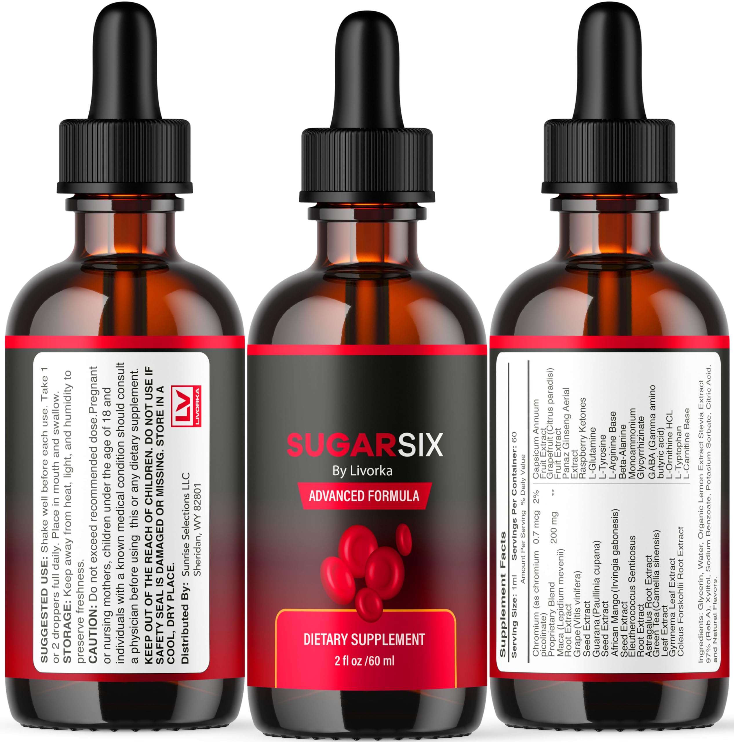 LIVORKA Sugar Six Drops vial seal showing freshness