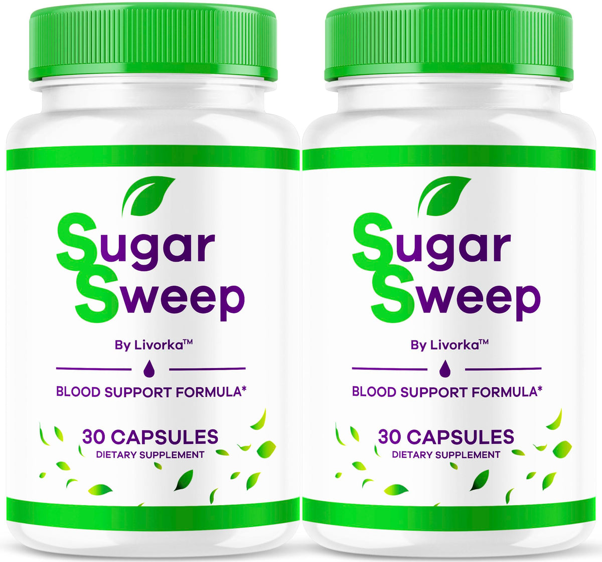 LIVORKA SugarSweep bottle front showing a two month supply.