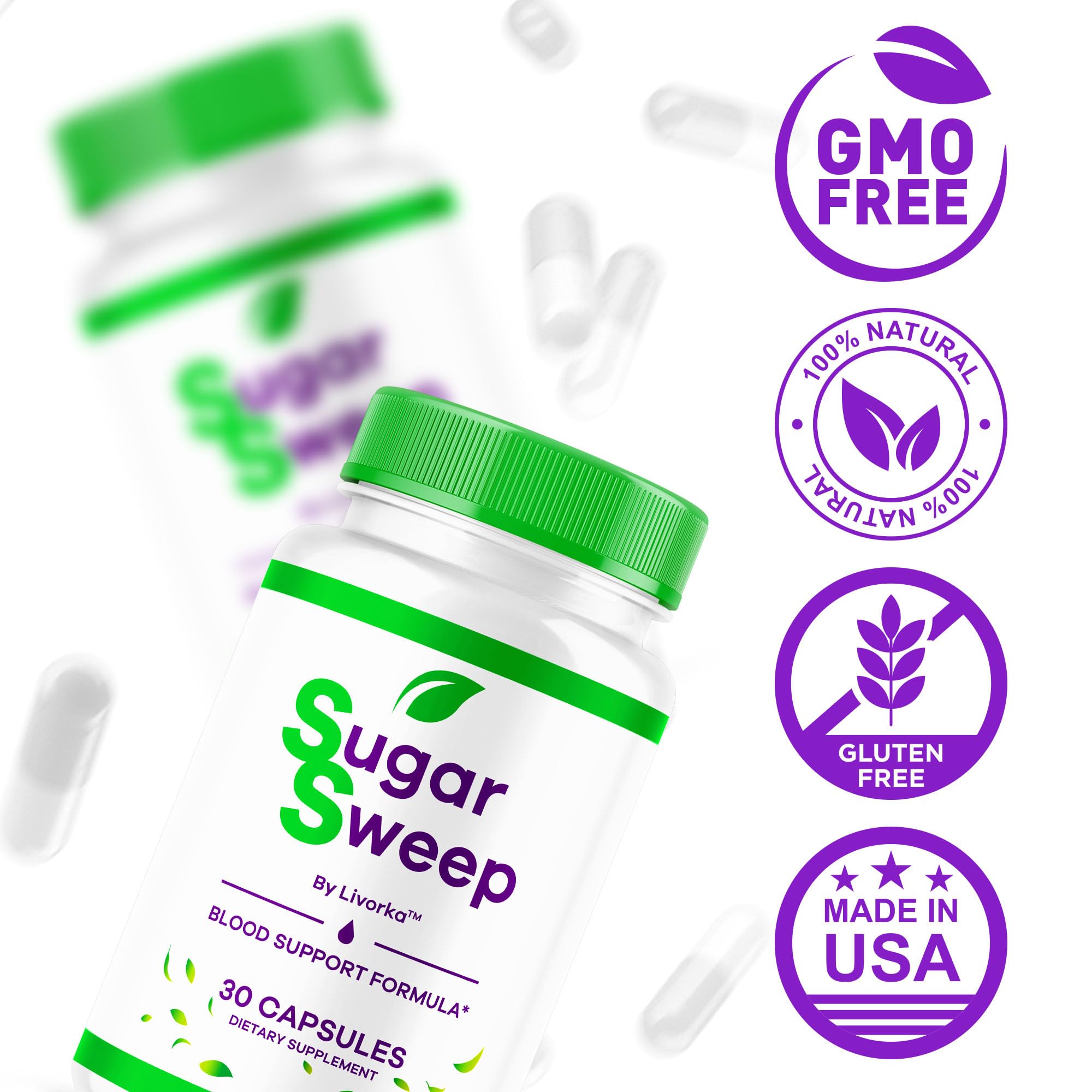 SugarSweep capsules displayed on table for a modern daily routine