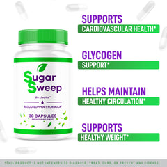 LIVORKA SugarSweep capsules closeup highlighting natural formula.