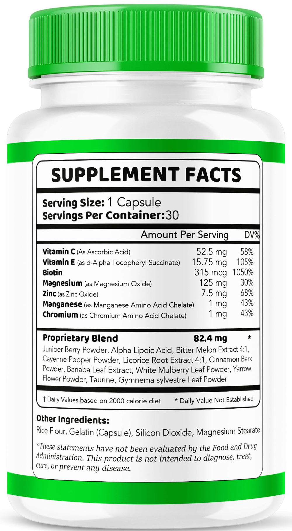 Nutrition facts label on LIVORKA SugarSweep bottle for informed choice