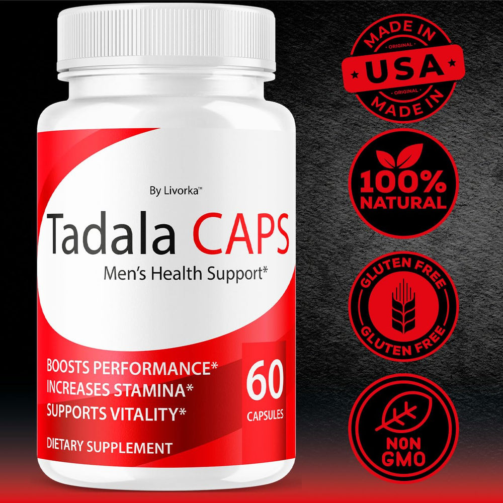 LIVORKA TadalaCaps 180 capsules for a long-lasting monthly supply.