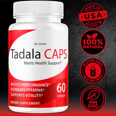 LIVORKA TadalaCaps 180 capsules for a long-lasting monthly supply.