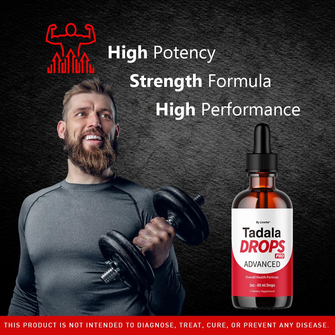 LIVORKA Tadala Drops Pro health support bottle shown for everyday wellness.