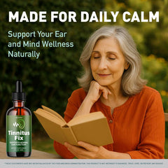 LIVORKA TinnitusFix Drops liquid-closeup emphasizes smooth, ready-to-use formula.