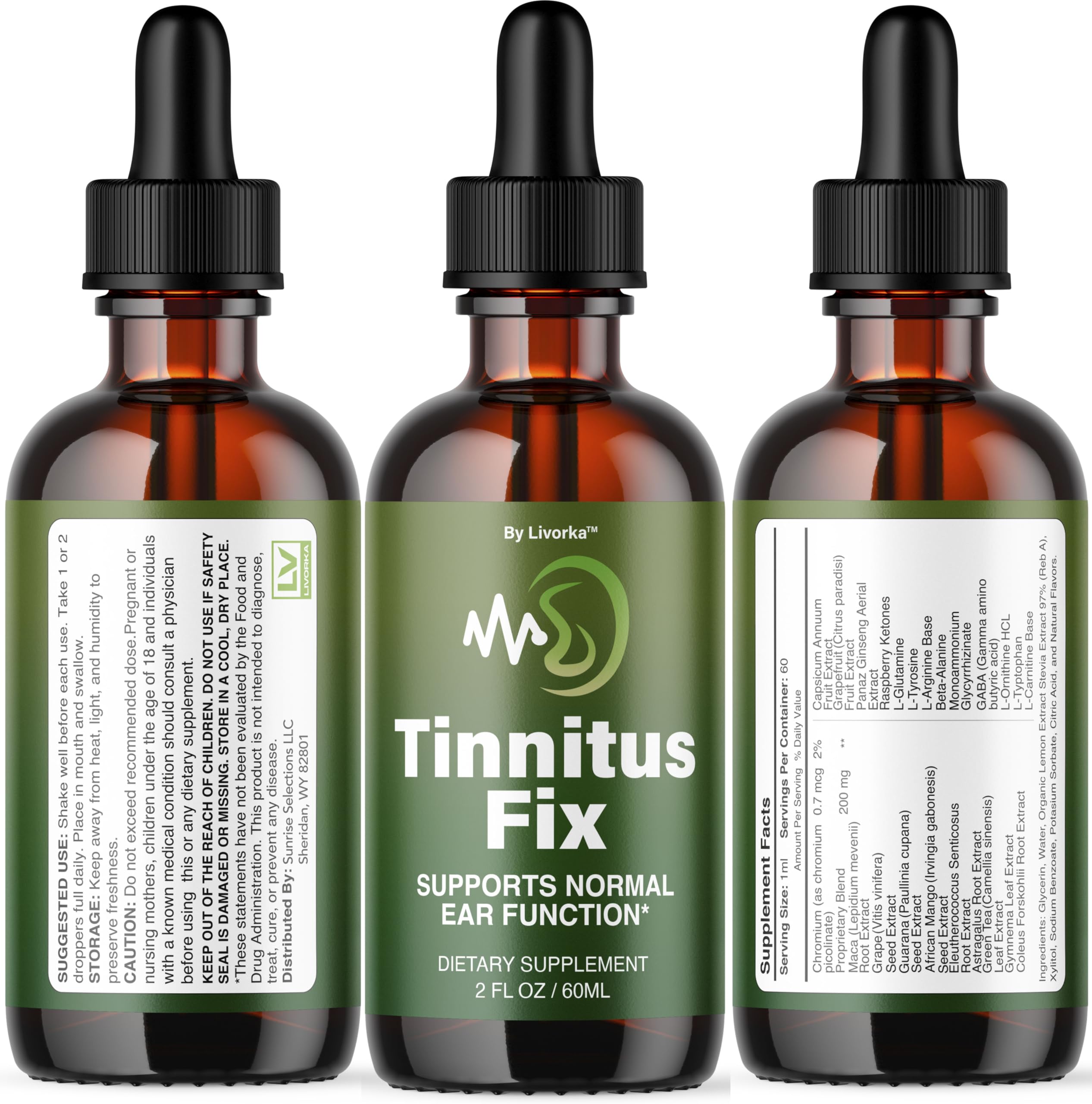 LIVORKA TinnitusFix Drops promotional banner hints at a trusted ear care option.