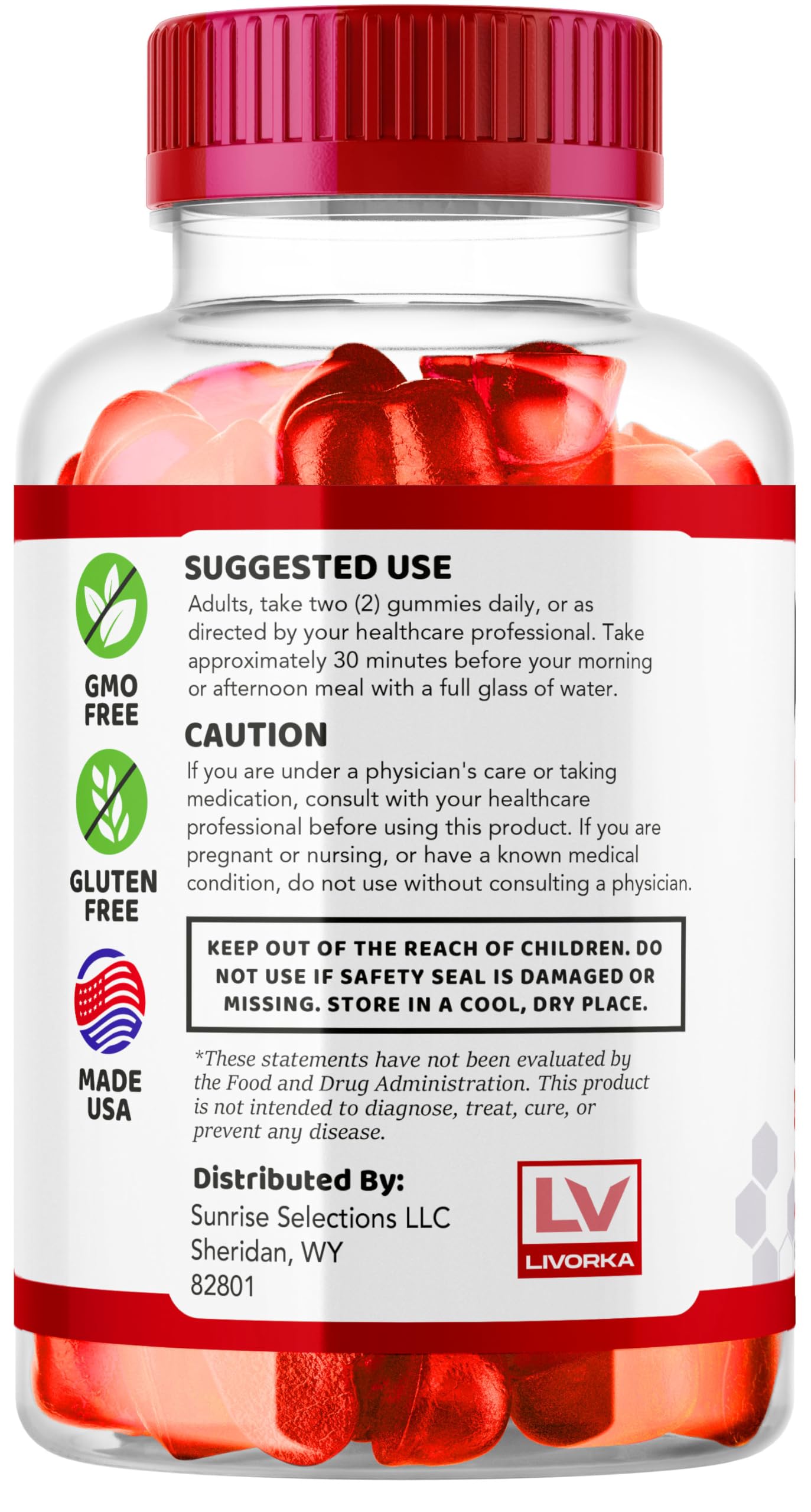 Livorka True Keto Gummies close-up showing texture