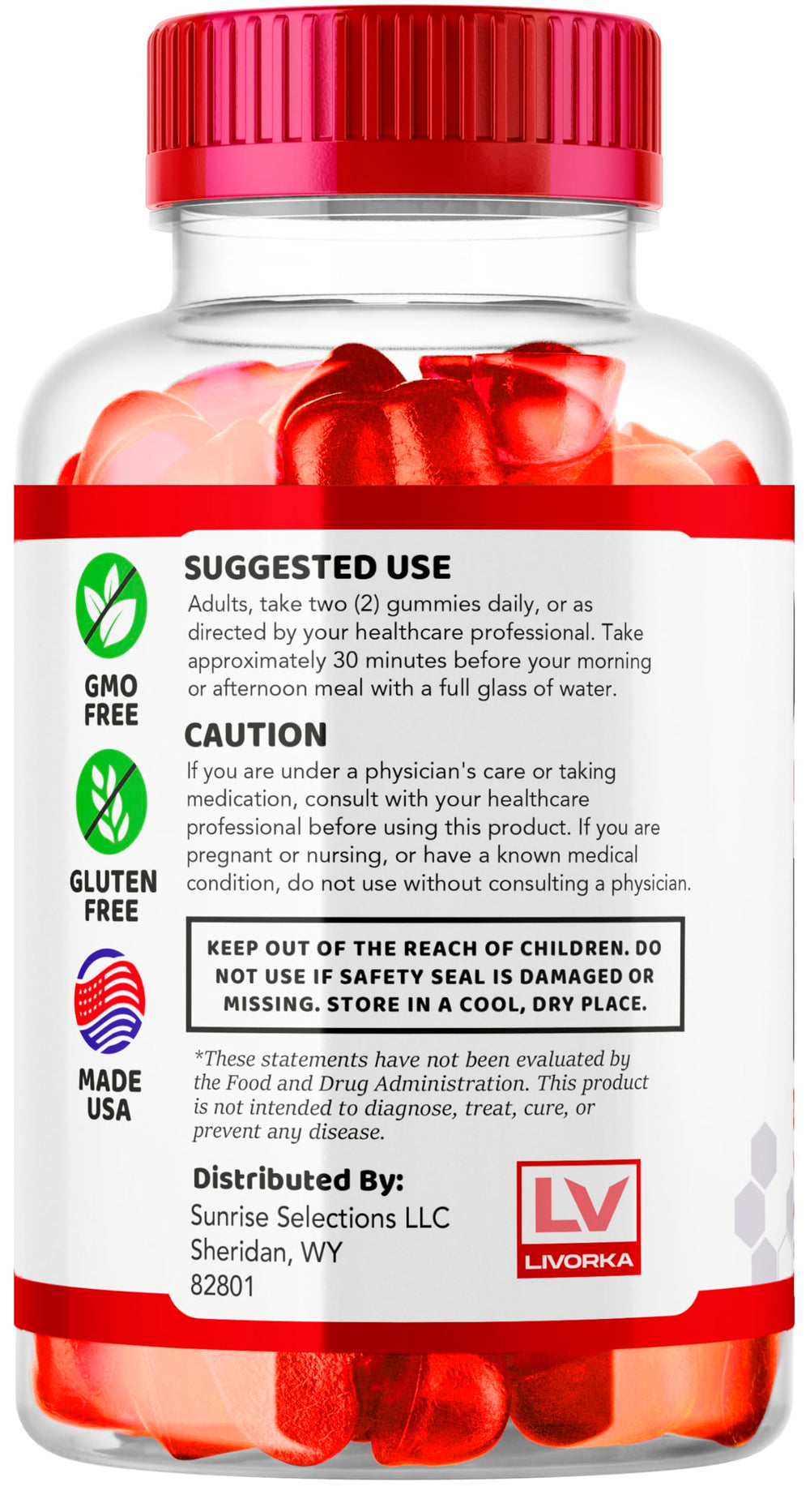 Livorka True Keto Gummies close-up showing texture