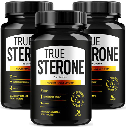 Livorka True Sterone pills bottle ready for a simple daily routine.