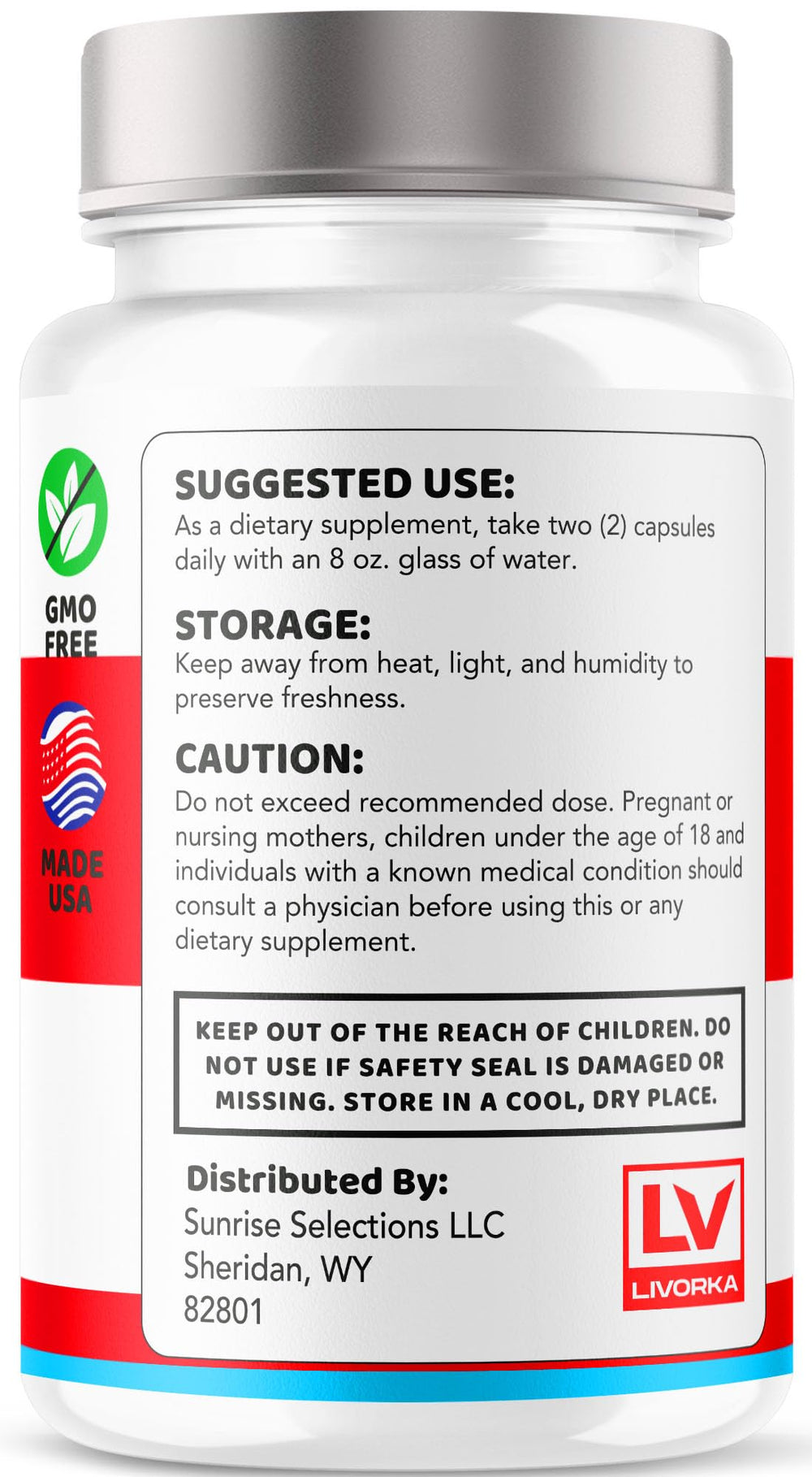LIVORKA Trusted Relief packaging details showing compact design