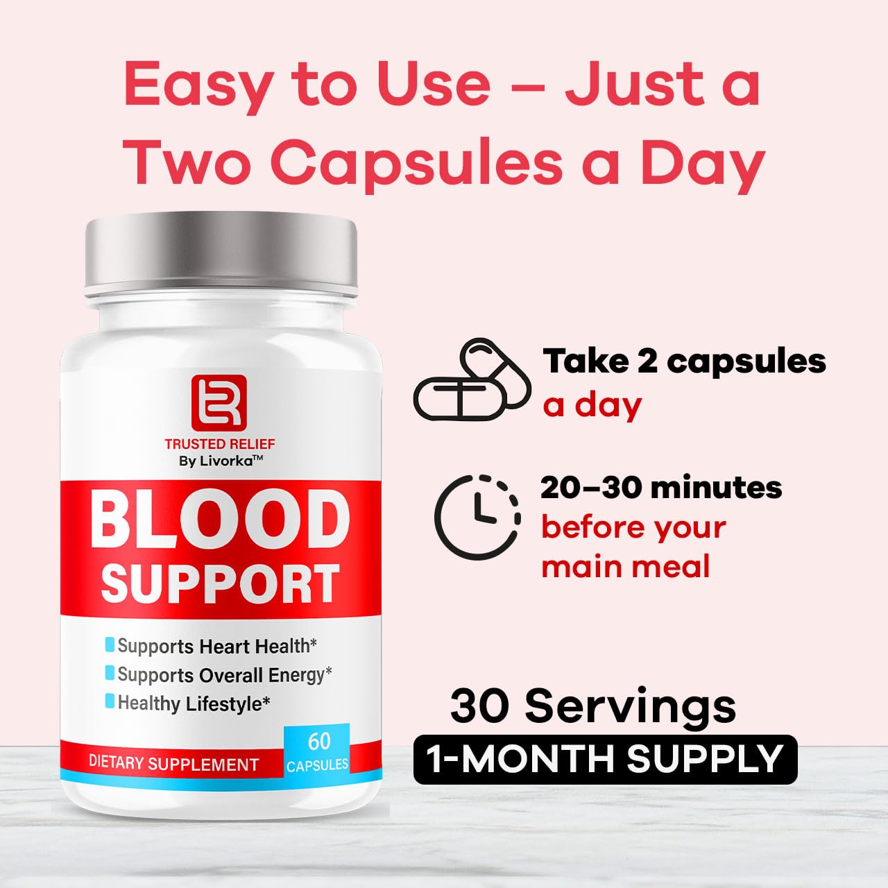 Two LIVORKA Trusted Relief bottles in a pack for ongoing support