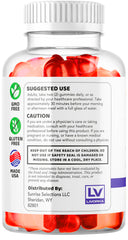 LIVORKA Turbo Ripped ACV Gummies glass bottle on table.