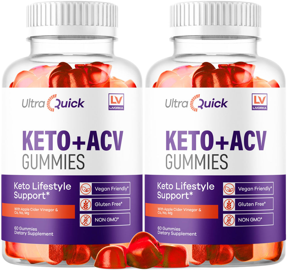 LIVORKA Ultra Quick Keto ACV Gummies bottle pour for on-the-go wellness.
