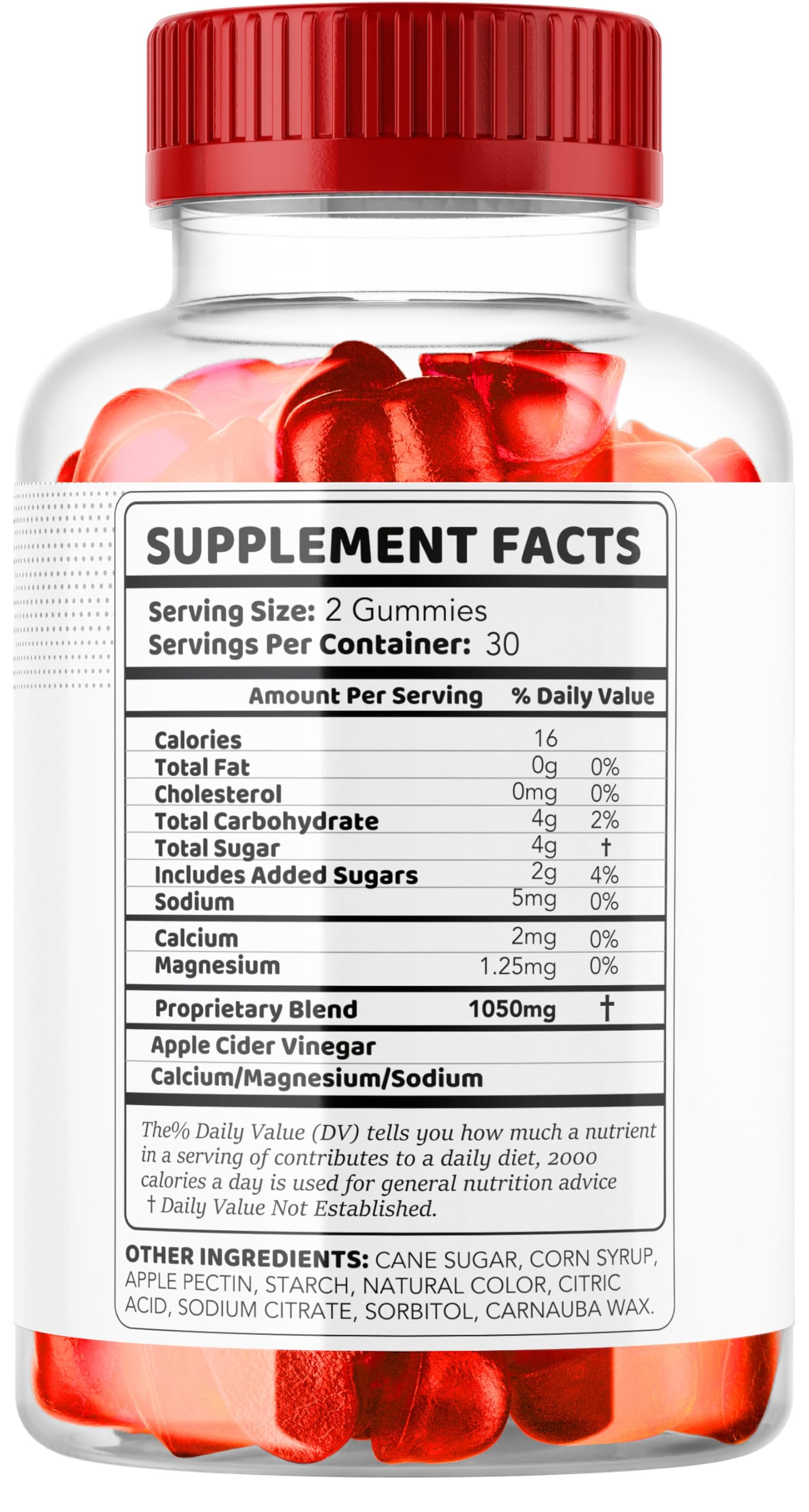 LIVORKA Valiant Keto ACV Gummies ingredients panel for natural sources