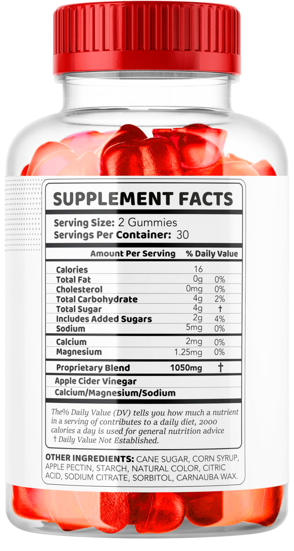 LIVORKA Valiant Keto ACV Gummies ingredients panel for natural sources
