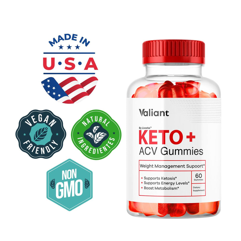 LIVORKA Valiant Keto ACV Gummies two-pack on packaging promoting daily routine