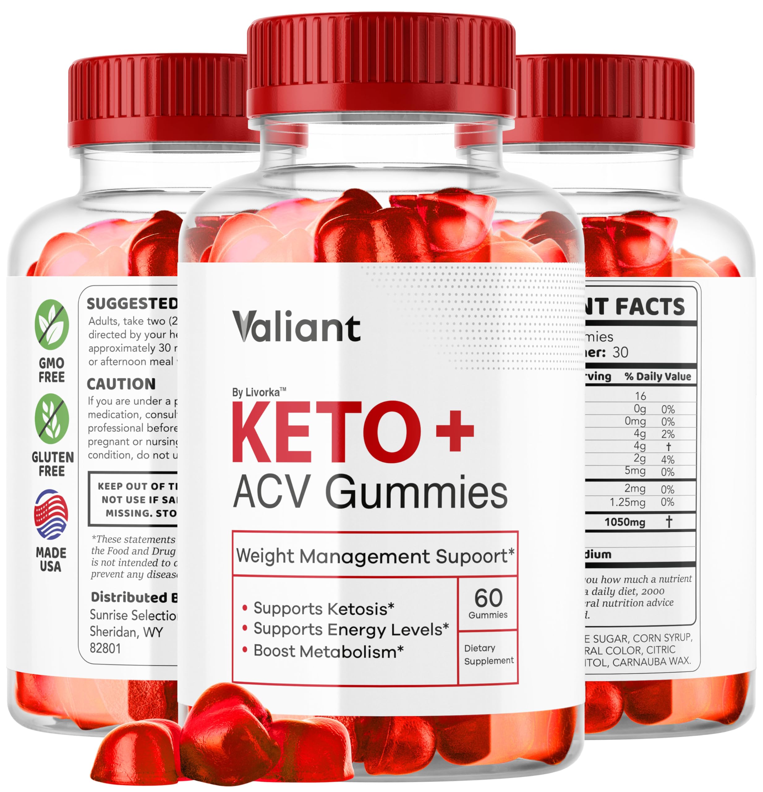 LIVORKA Valiant Keto ACV Gummies serving suggestion beside daily routine