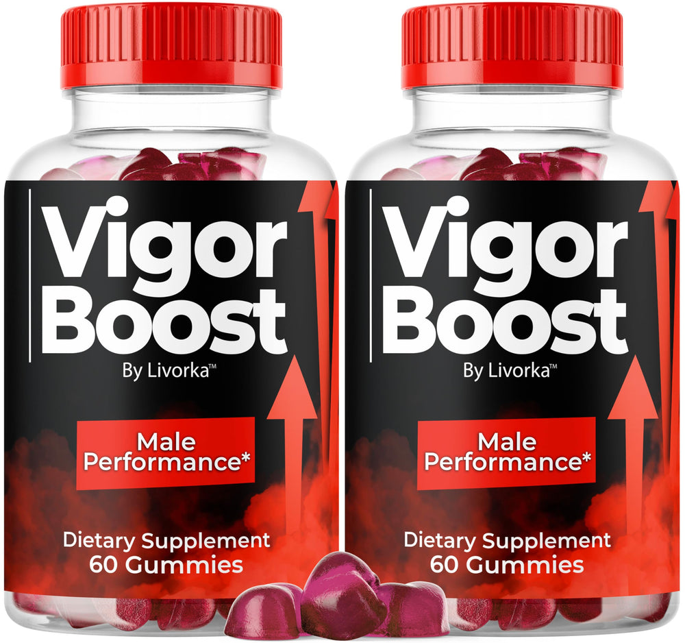 LIVORKA Vigor Boost Gummies bottle front promotes daily energy and vitality.