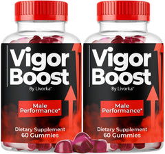 LIVORKA Vigor Boost Gummies bottle front promotes daily energy and vitality.