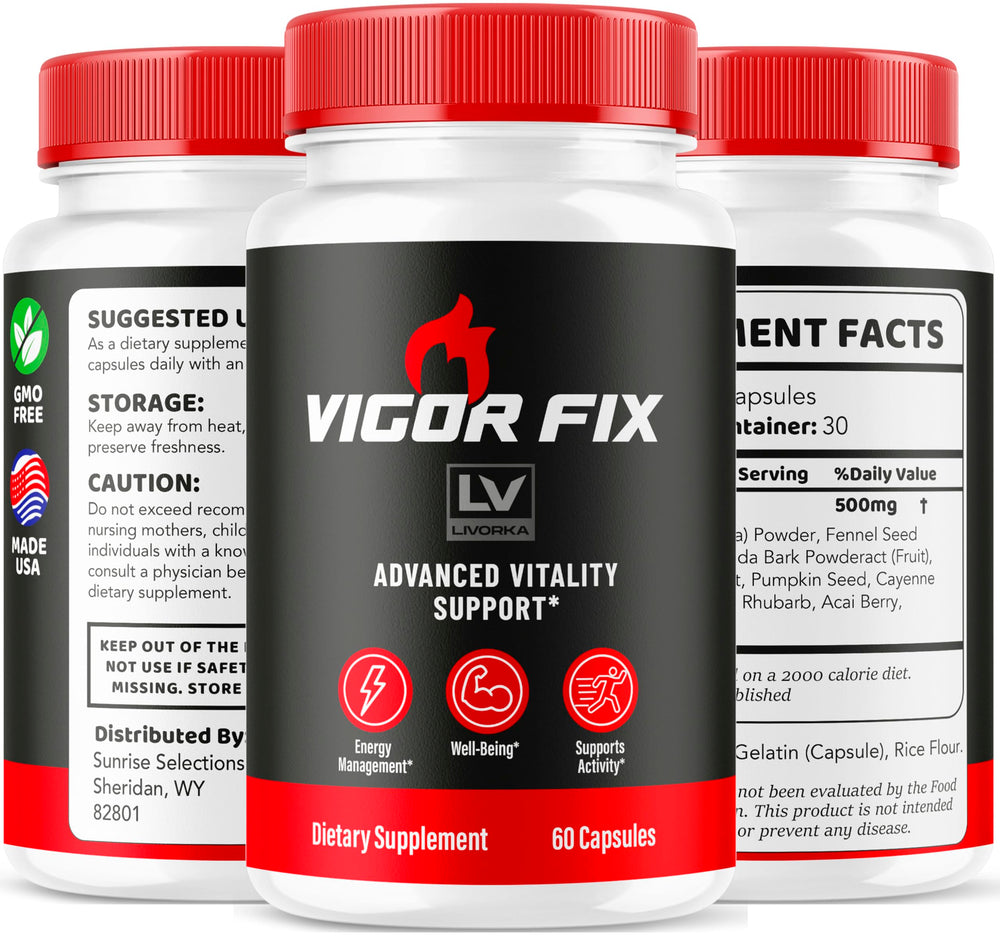 LIVORKA Vigor Fix packaged set communicates value and accessibility.